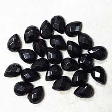 07X10MM PEAR CABOCHON BLACK ONYX (10PCS/BAG)
